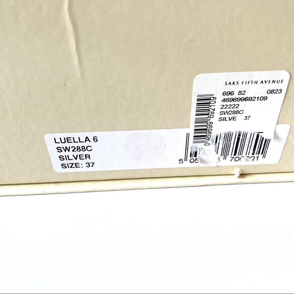 Sophia Webster Luella Silver Foil Heart Heels 37 7 - Picture 9 of 9